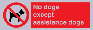 No dogs except assistance dogs